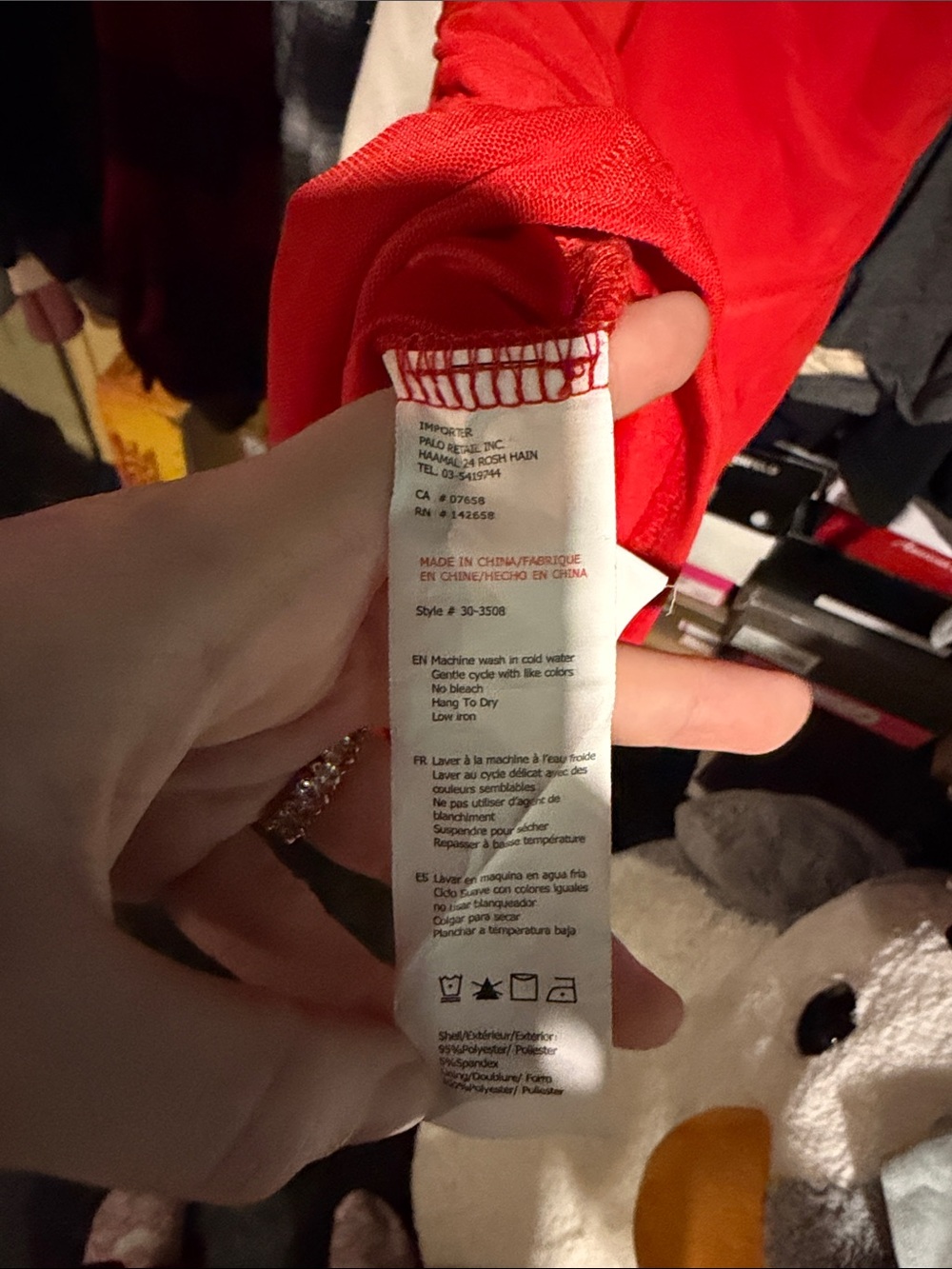Red Ruched Spaghetti-Strap Dress - Picture 5 of 5